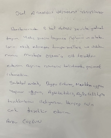 Herşey için çok teşekkür ederim
